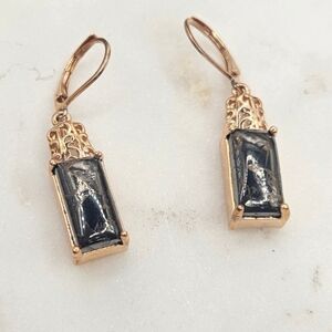 Silver Shungite Earrings